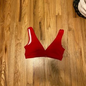 Red Shein bathing suit top